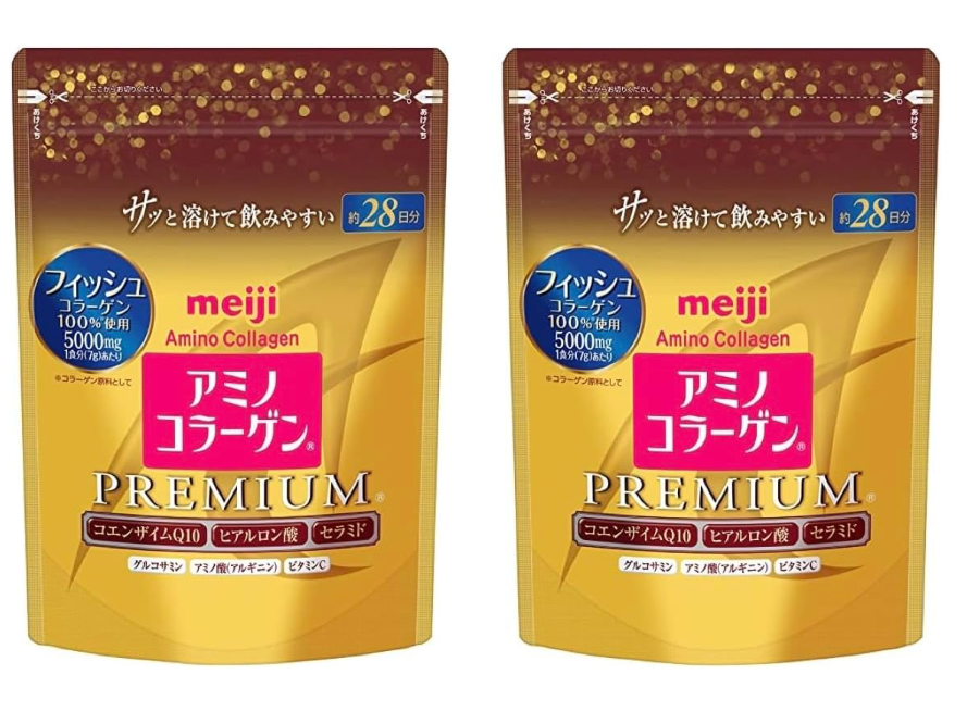 Meiji Amino Collagen Premium Refill 196G [Set of 2]